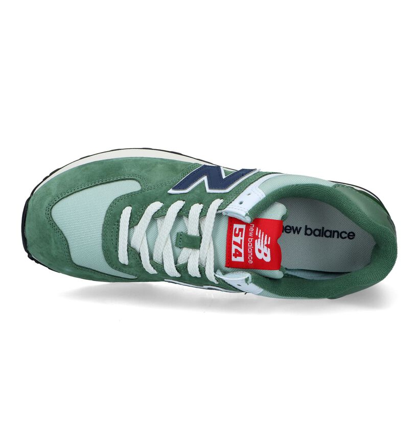 New Balance U574 Baskets en Vert pour hommes (327268) - pour semelles orthopédiques