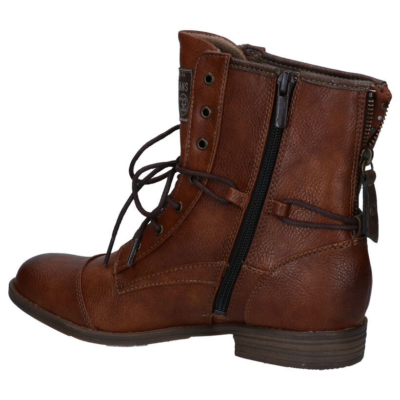 Mustang Bottines en Cognac en simili cuir (294328)