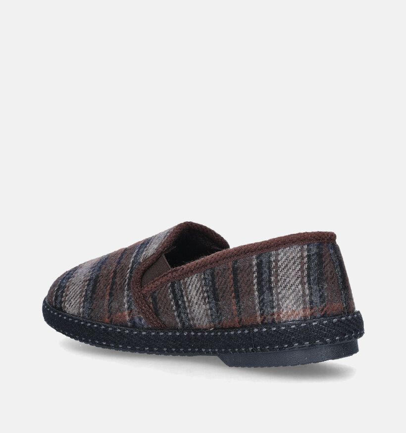 Hush Puppies Lacames Pantoufles à carreaux en Marron pour hommes (346577)