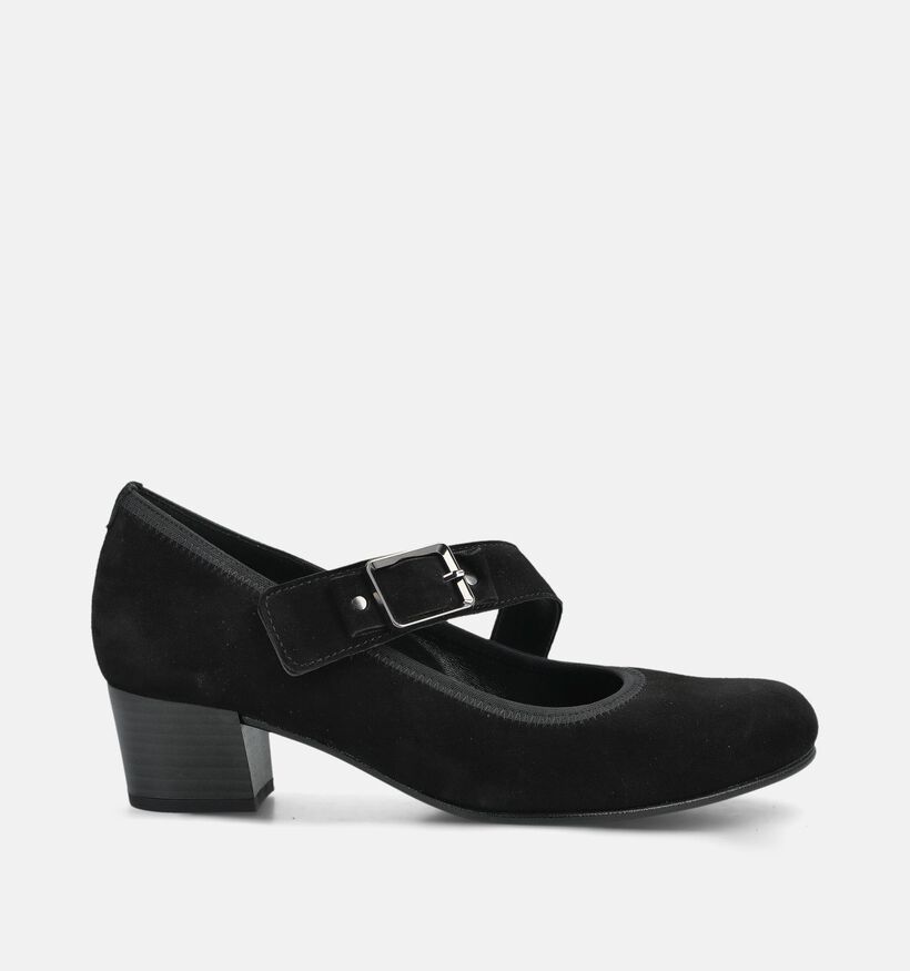 Gabor Comfort Chaussures plates en Noir pour femmes (380036) - pour semelles orthop&eacute;diques