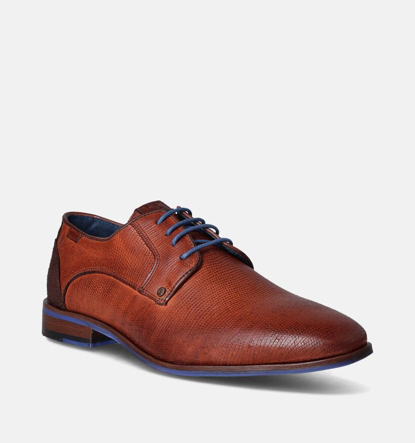 Berkelmans Oulton Cognac Geklede veterschoenen voor heren (357852) - geschikt voor steunzolen