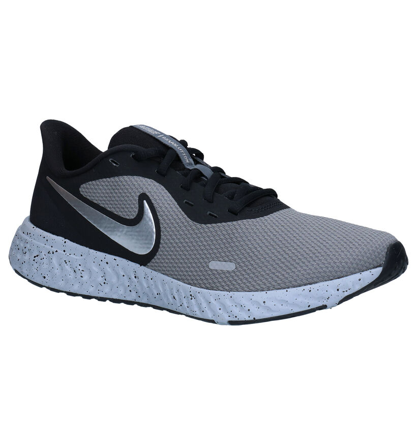 Nike Revolution 5 Baskets en Gris en textile (283888)