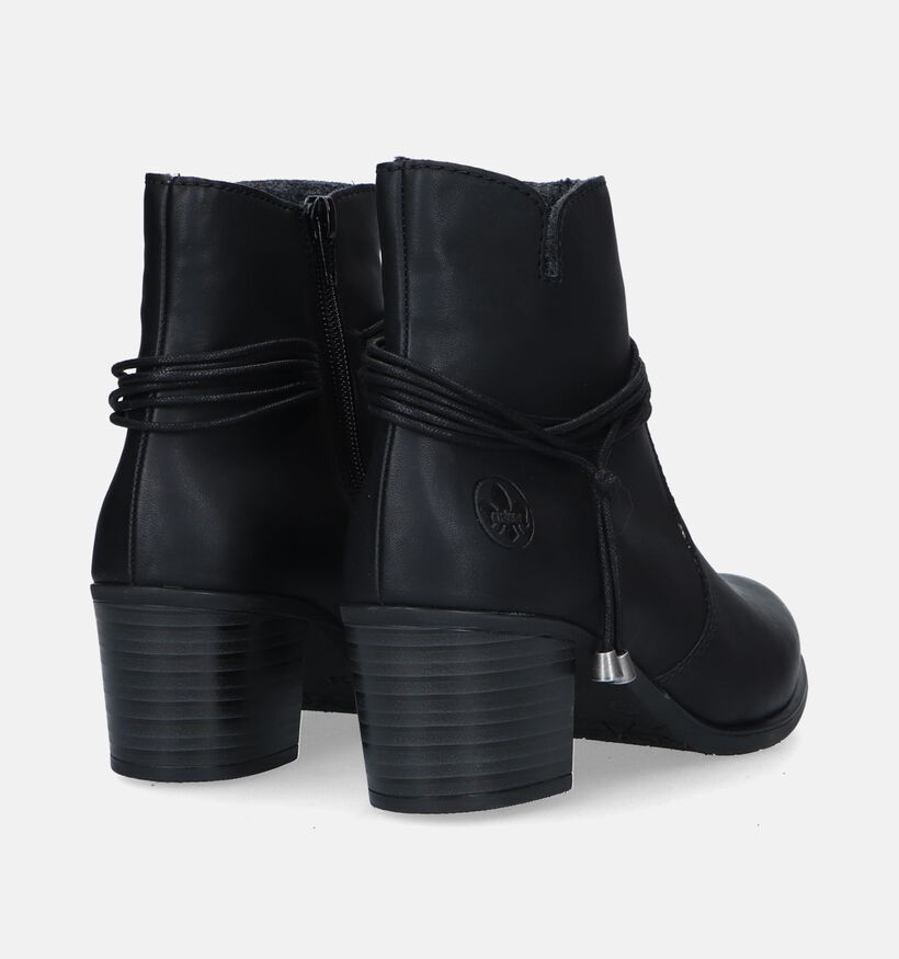 Rieker Bottines avec talon carré en Noir pour femmes (331605)