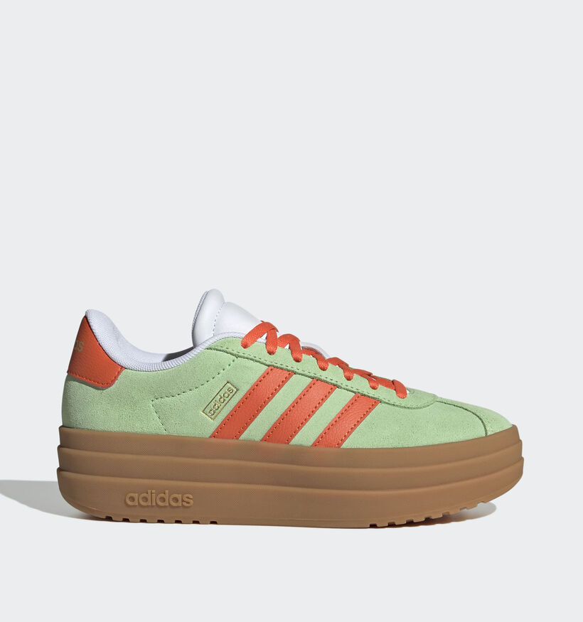 adidas VL Court Bold Gele Sneakers adidas VL Court Bold Groene/Oranje Sneakers voor meisjes (365360)