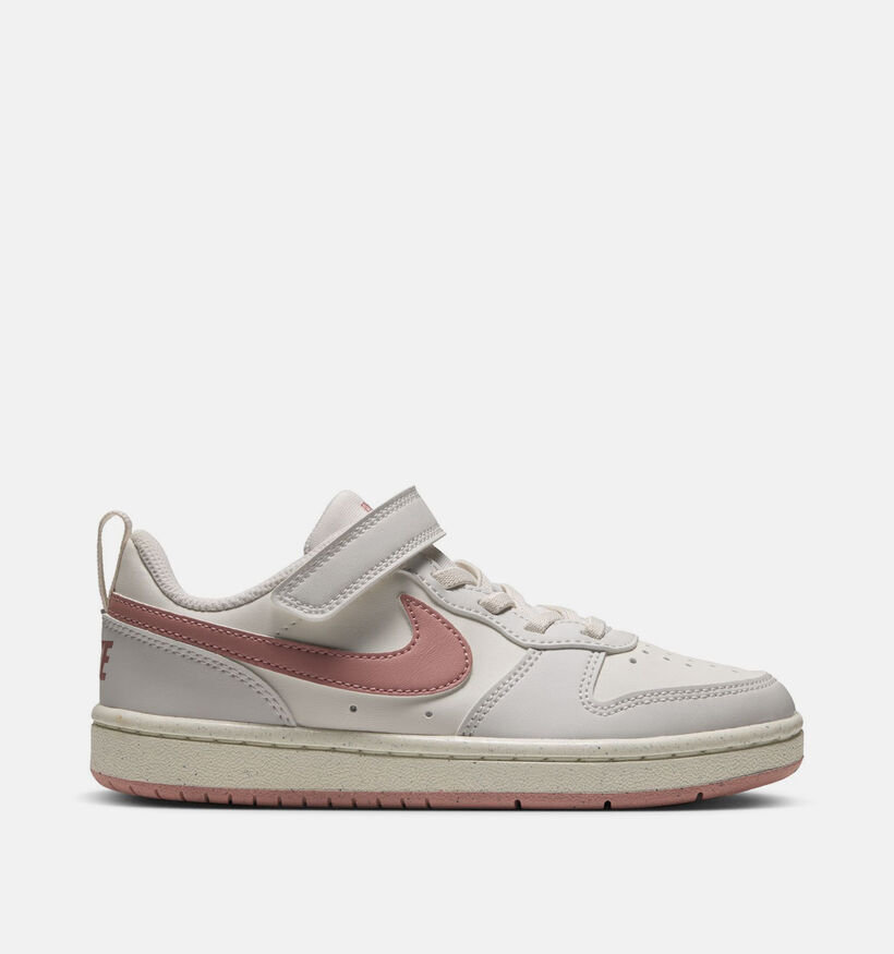 Nike Court Borough Low Baskets basses en Ecru/Gris pour filles (381057)