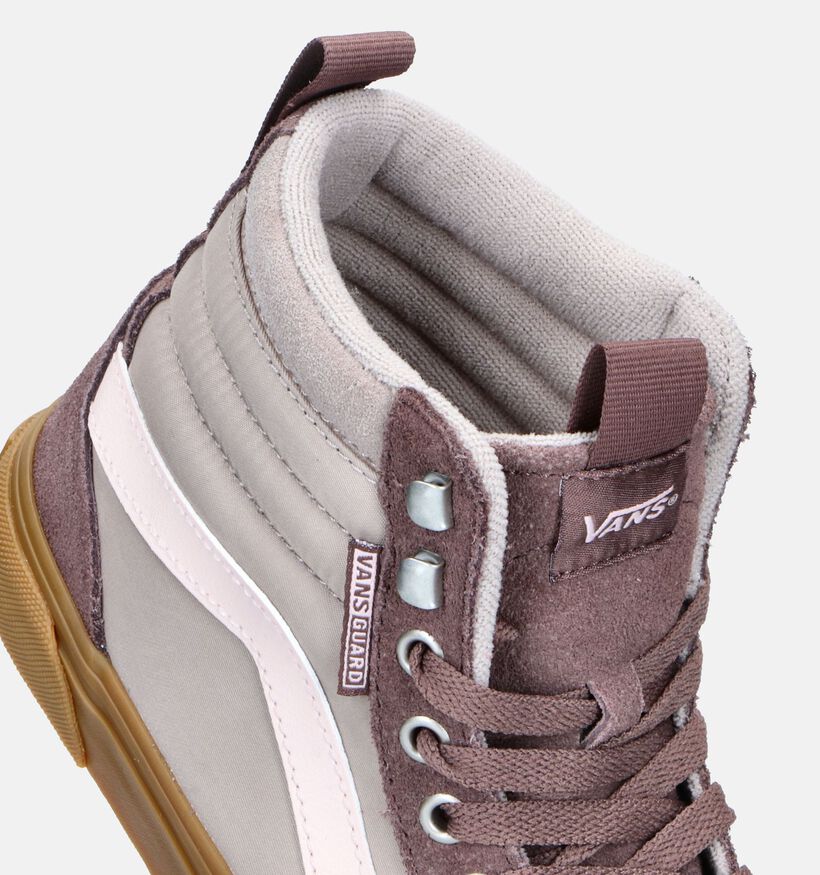 Vans Filmore Hi Vansguard Suede Baskets de skate en Taupe pour femmes (343810)