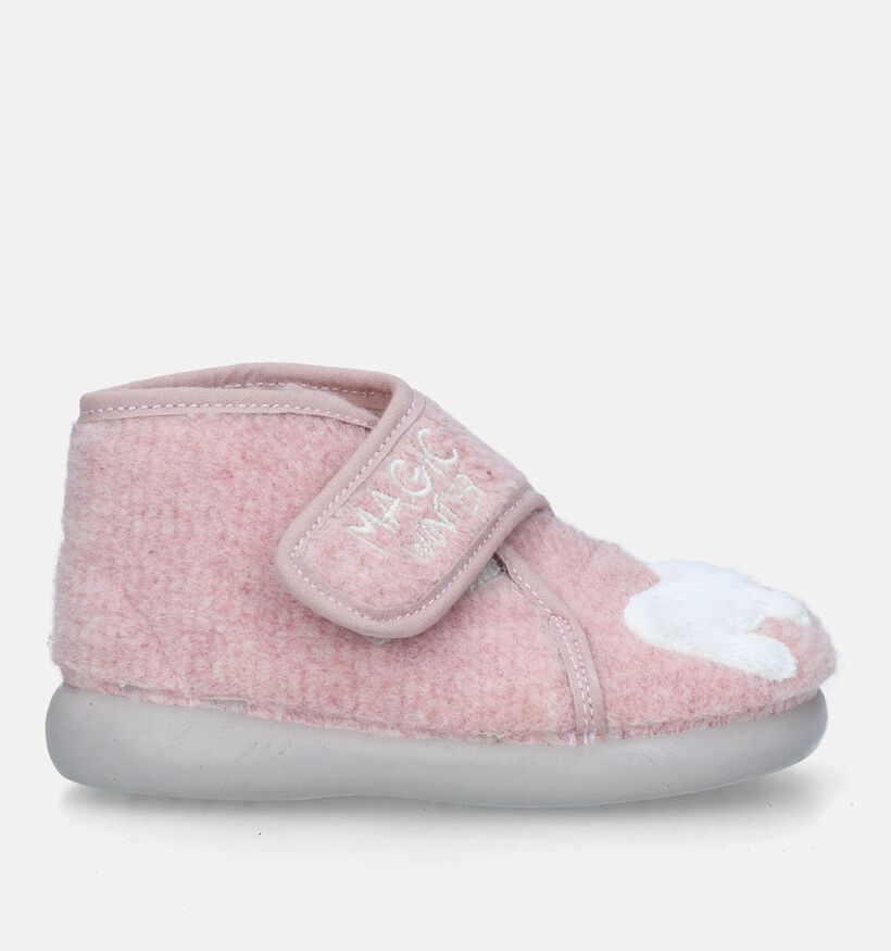 Milo & Mila Pantoufles pour bébé en Rose pour filles (332272) - pour semelles orthopédiques