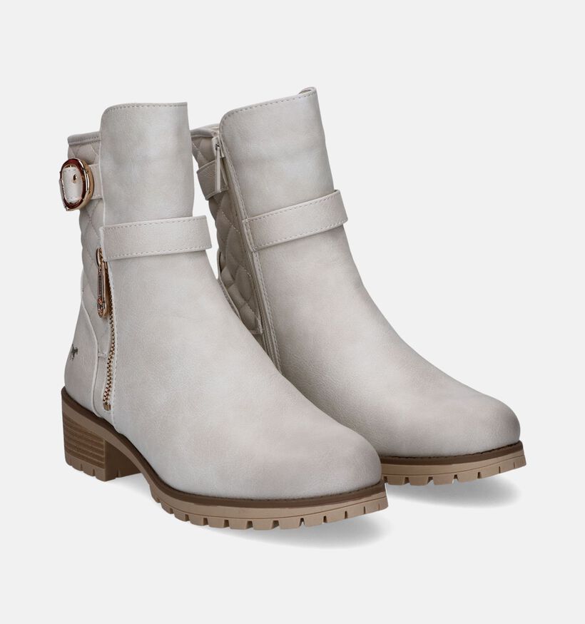 Mustang Bottines en Ecru pour femmes (316069)