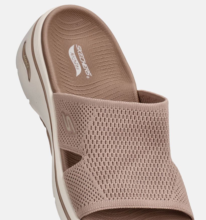 Skechers Go Walk Arch Fit 2.0 Dakota Nu-pieds en Marron pour femmes (371242)