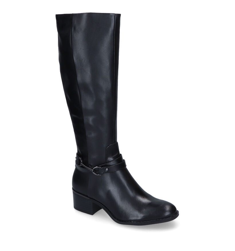 Tamaris Bottes hautes en Noir en cuir (315464)