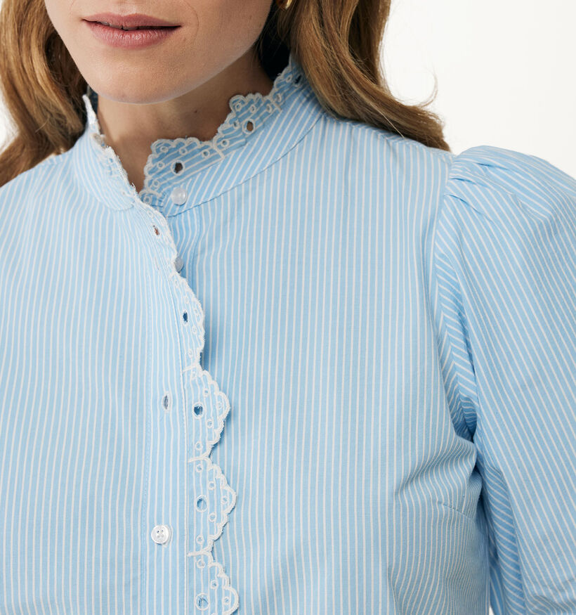 Mexx Blouse avec manches bouffantes en Bleu pour femmes (353229)