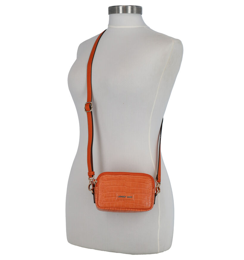 Laurent David Emma Oranje Crossbody Tas in kunstleer (272012)