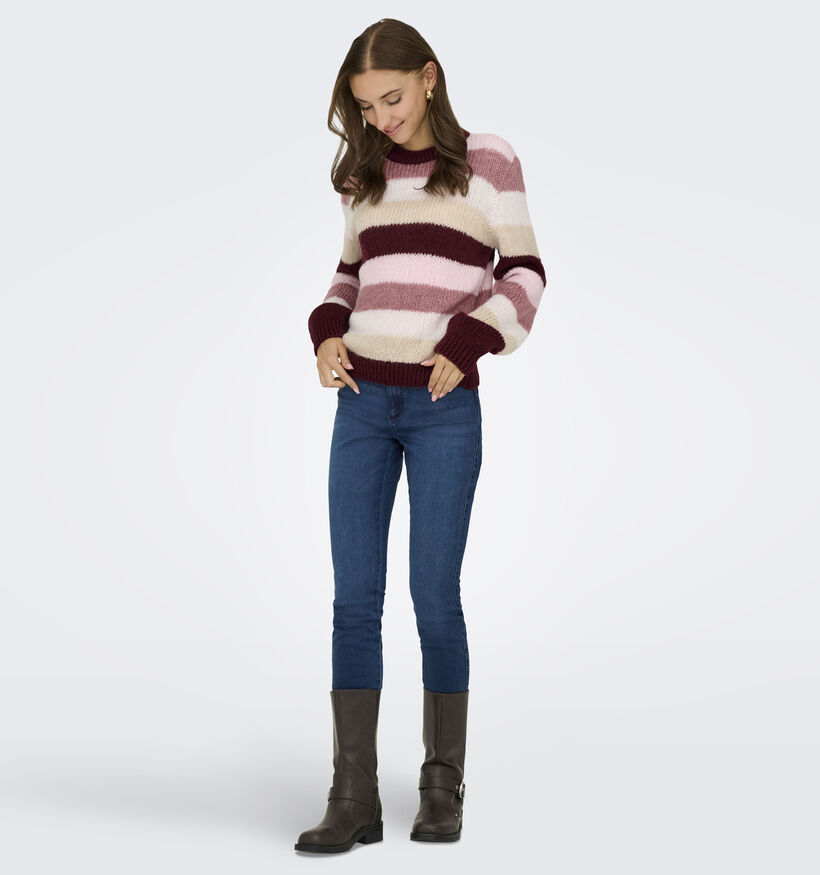 JDY Dinea Blauwe/Witte Trui met Strepenprint JDY Dinea Roze/Witte Trui met Strepenprint voor dames (359868)