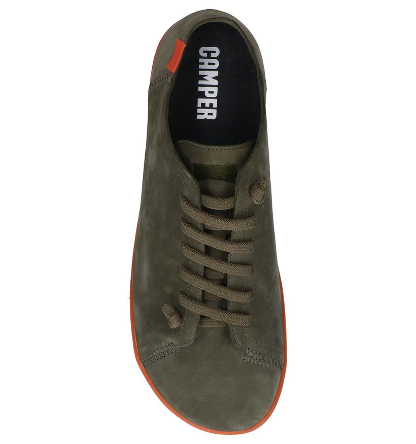 Kaki Instappers Camper Peu in nubuck (244555)