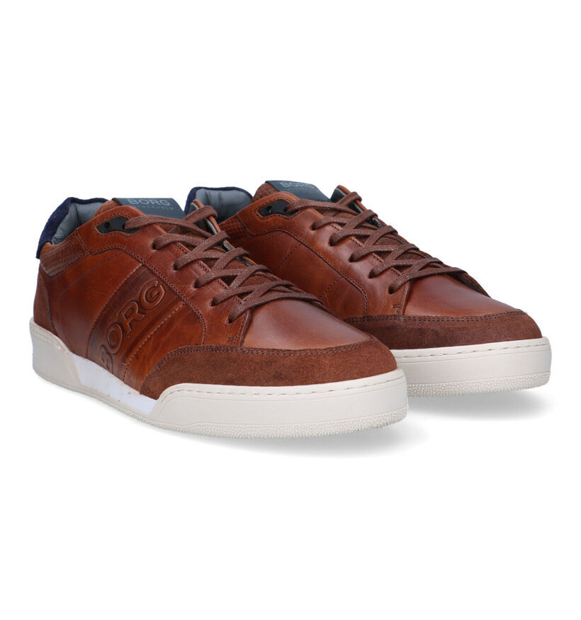 Björn Borg Cognac Veterschoenen voor heren (336914) - geschikt voor steunzolen