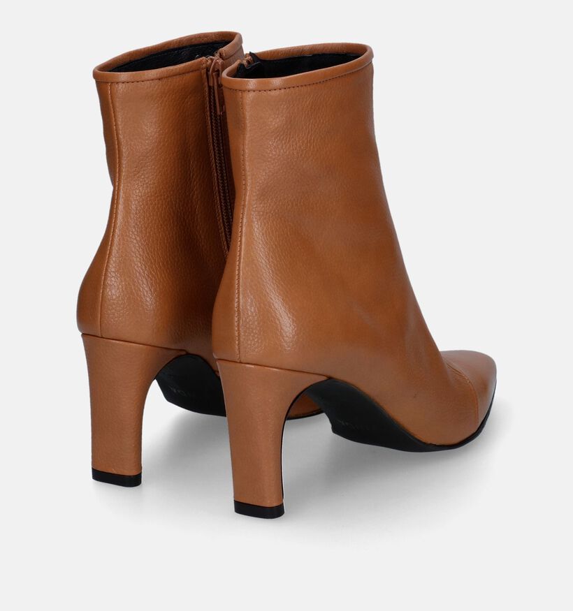 Zinda Bottines à talons en Camel pour femmes (314378)