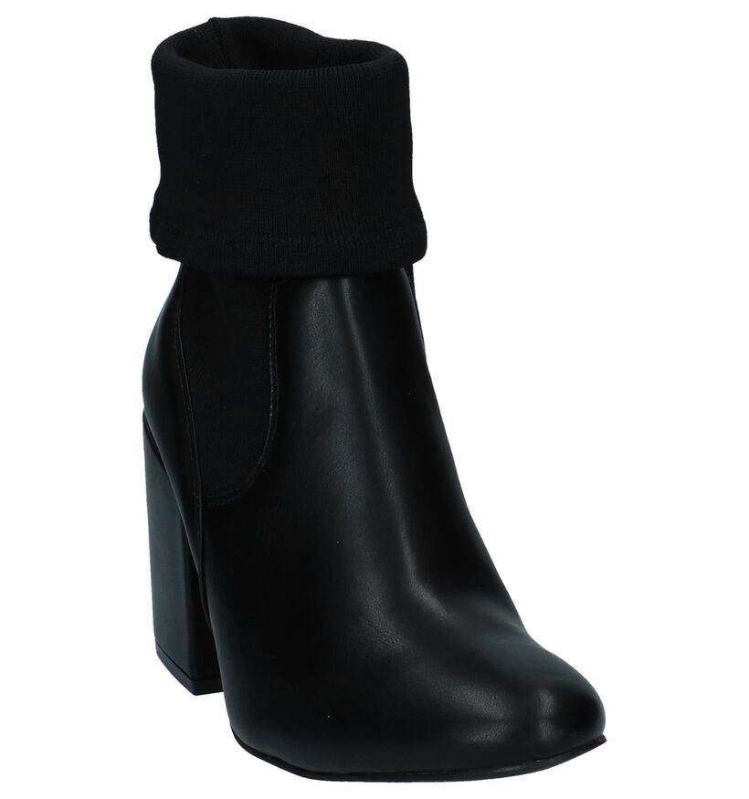 Youh! Bottillons à talons en Noir en simili cuir (230447)