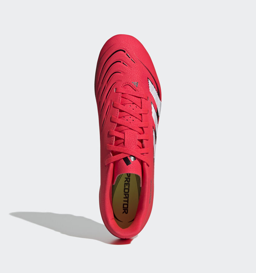 adidas Predator Club FG/MG Chaussures de foot en Rouge pour hommes (366391) - pour semelles orthopédiques