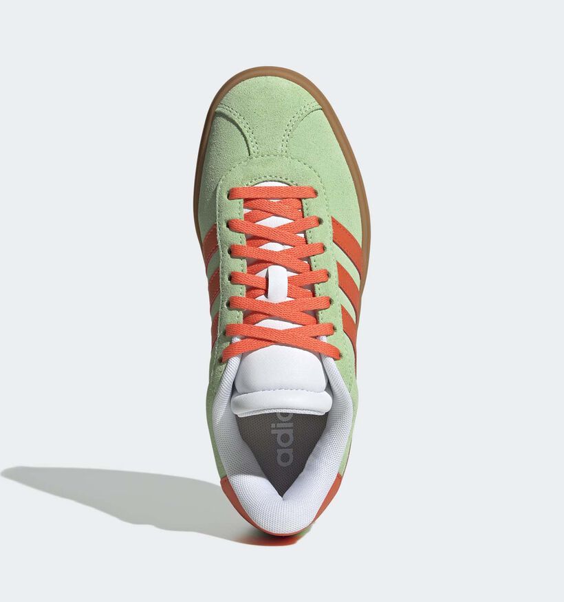 adidas VL Court Bold Groene/Oranje Sneakers voor jongens, meisjes (366062) - geschikt voor steunzolen