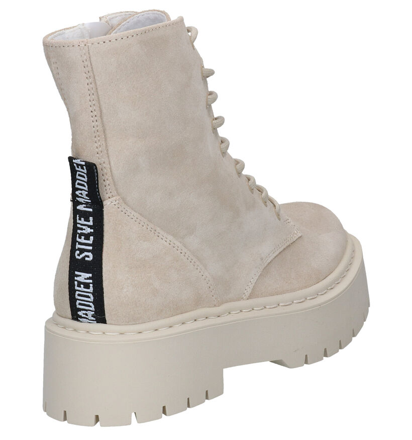 Steve Madden Skylar Beige Boots in nubuck (300598)