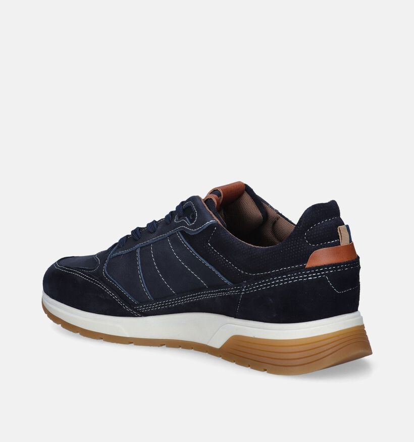 Bufflox Berlin Blauwe Veterschoenen voor heren (353937) - geschikt voor steunzolen