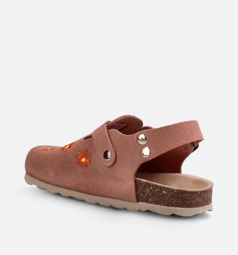 Little David Embroidered Flowers Roze Clogs voor meisjes (369865)