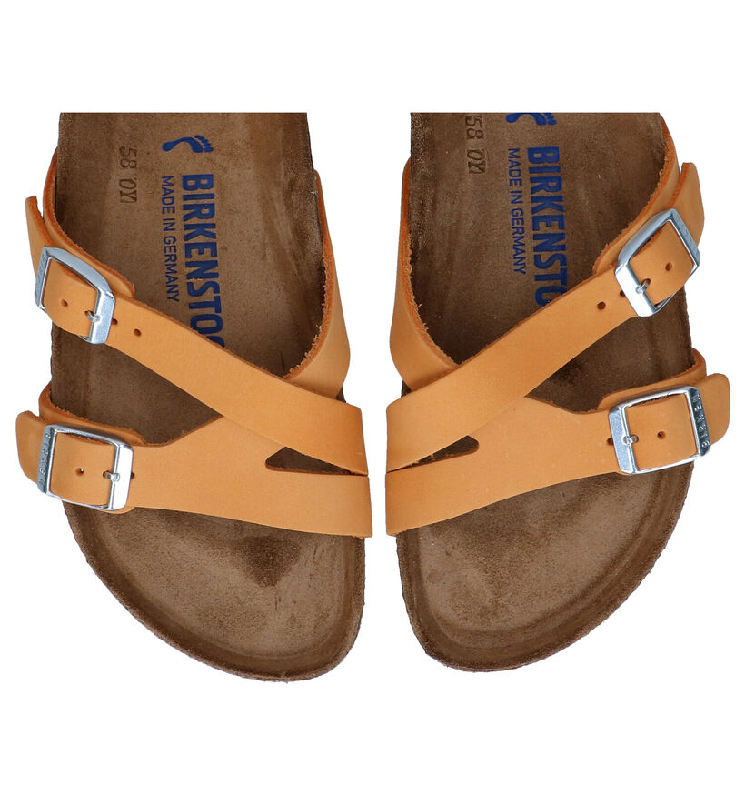 Birkenstock Yao Balance Gele Slippers in leer (286861)