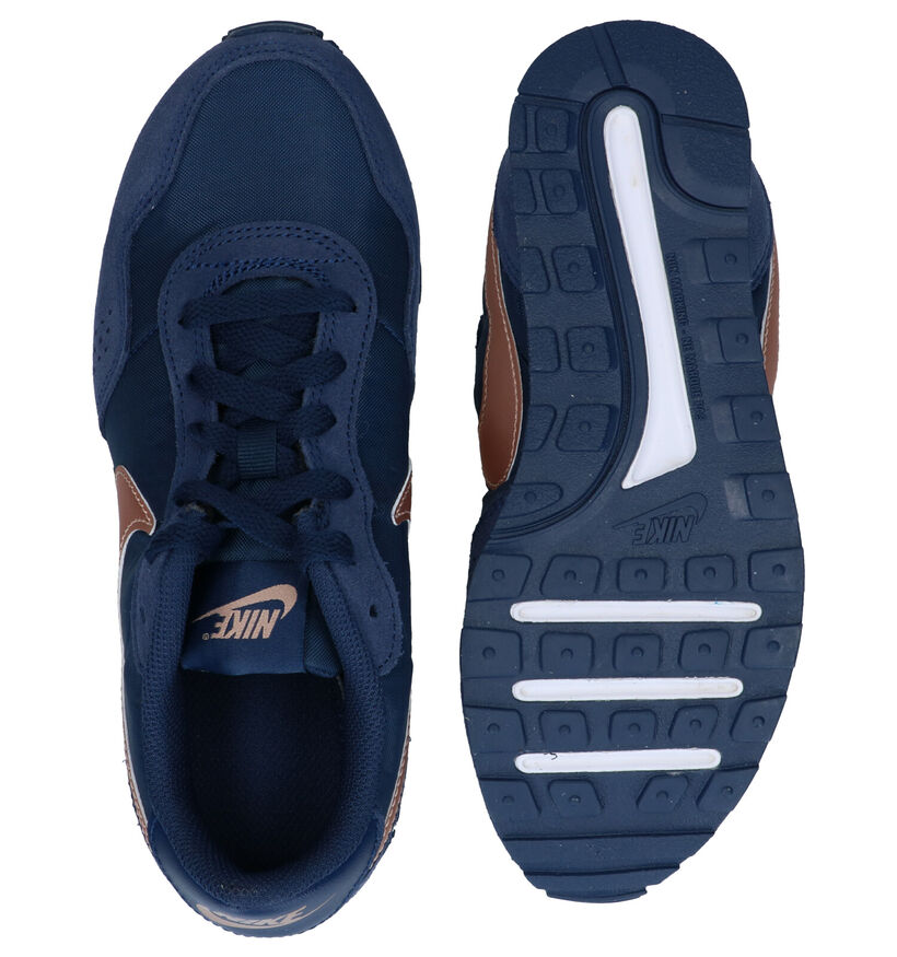 Nike MD Valiant GS Blauwe Sneakers in daim (277530)