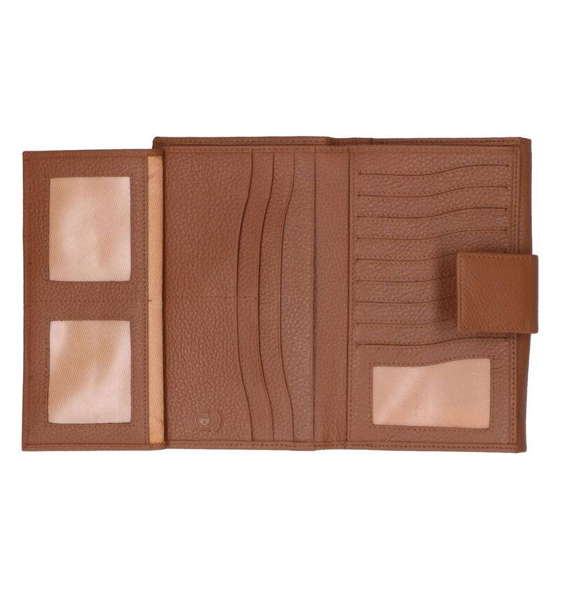 Crinkles Zwarte Overslagportemonnee voor dames (340498)