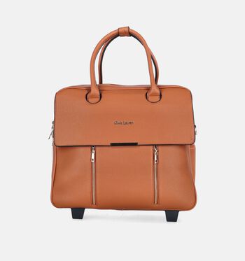 Olivia Lauren Laptoptassen Cognac