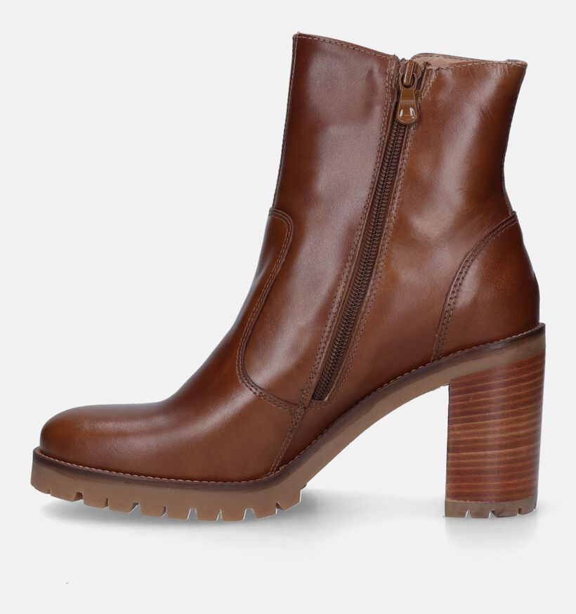 NeroGiardini Bottines avec talon carré en Cognac pour femmes (330732)