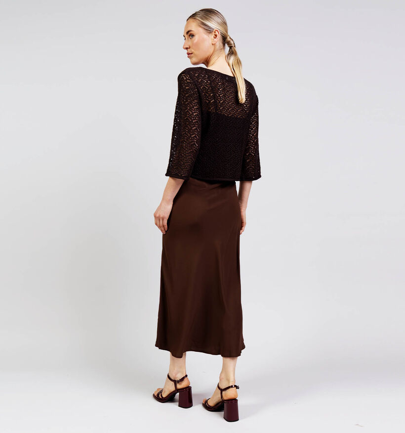 Pieces Franan Ankle Skirt Donkerbruine Rok voor dames (374930)