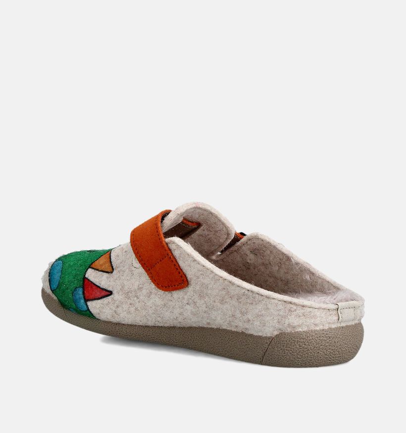 Milo & Mila Dino Beige Pantoffels voor meisjes, jongens (364947) - geschikt voor steunzolen