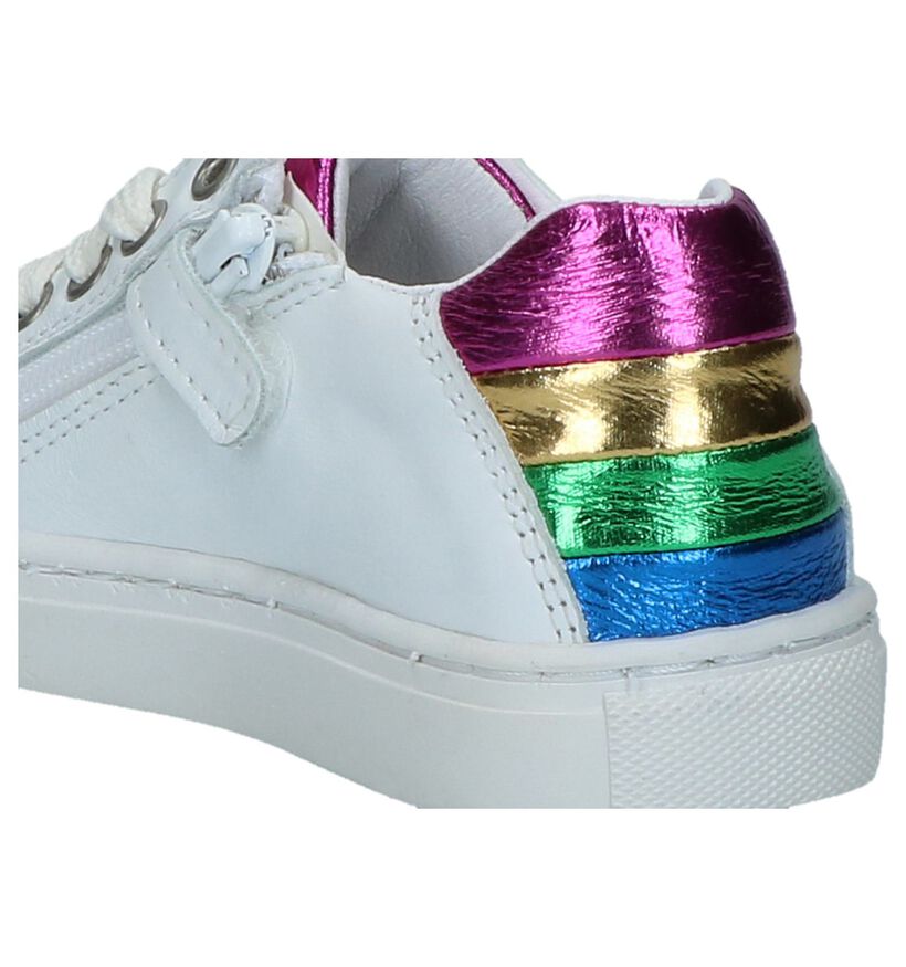 Witte Schoenen met Rits/Veter Little David Rina in leer (247626)