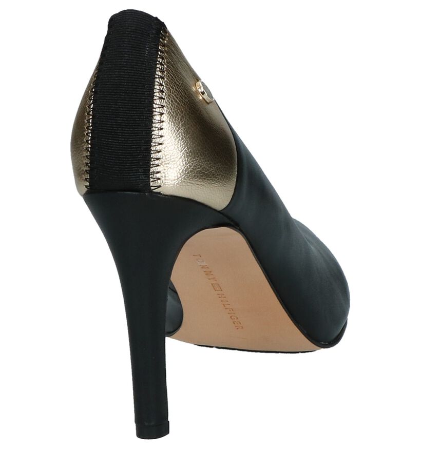 Zwart/Gouden Pumps High Heels Tommy Hilfiger Layla, , pdp