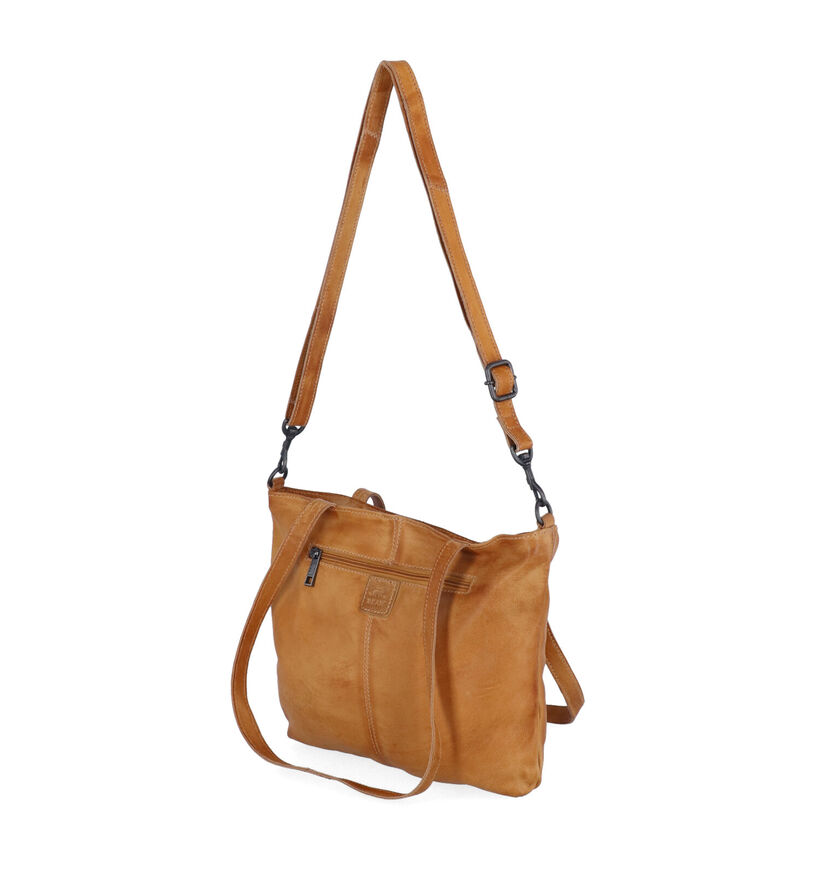 Bear Design Sac à bandoulière en Cognac pour femmes (334026)