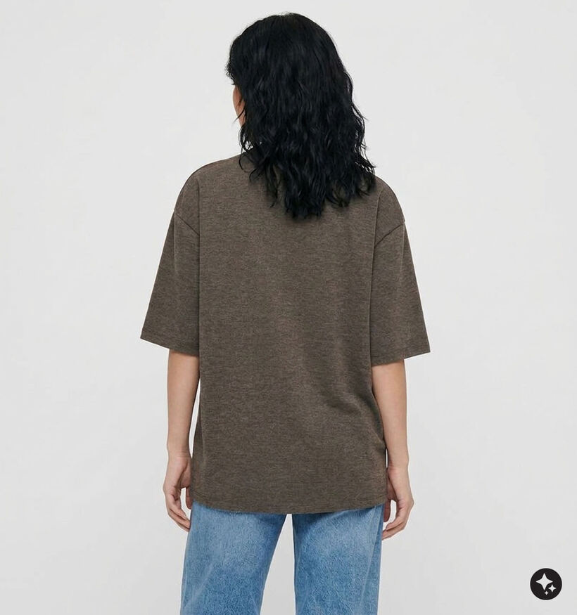 JDY Vita Life Donkerbruine T-shirt voor dames (378300)