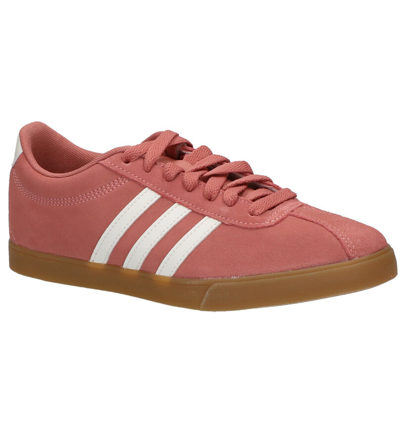 adidas Courtset Baskets en Gris en cuir (276455)