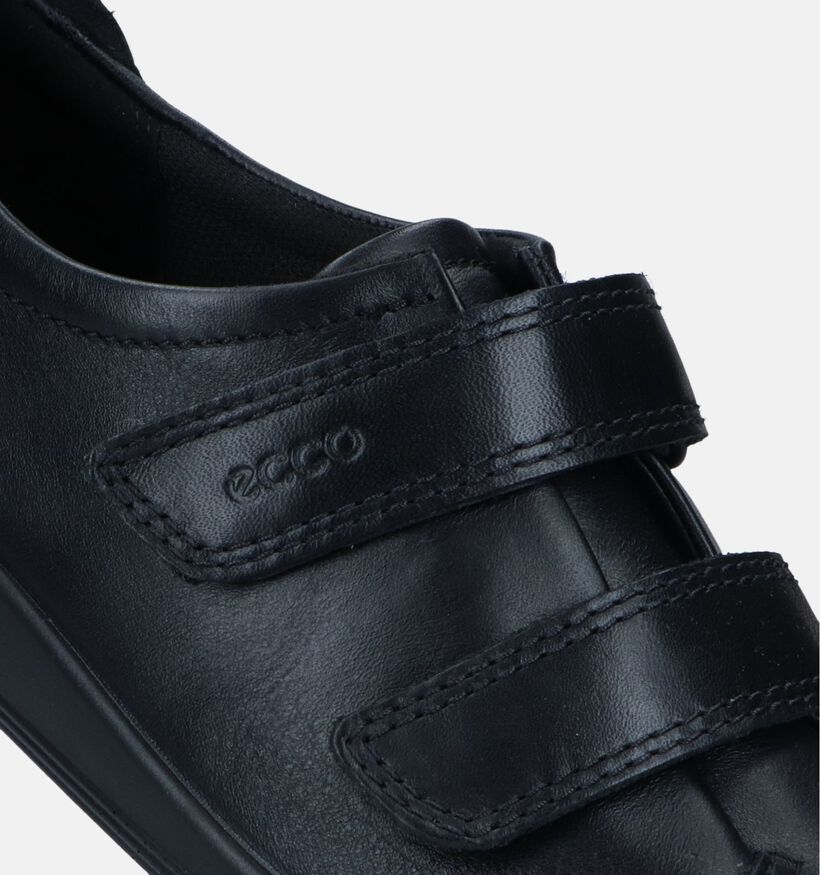 Ecco Soft 2.0 Zwarte Velcroschoenen voor dames (314895) - geschikt voor steunzolen