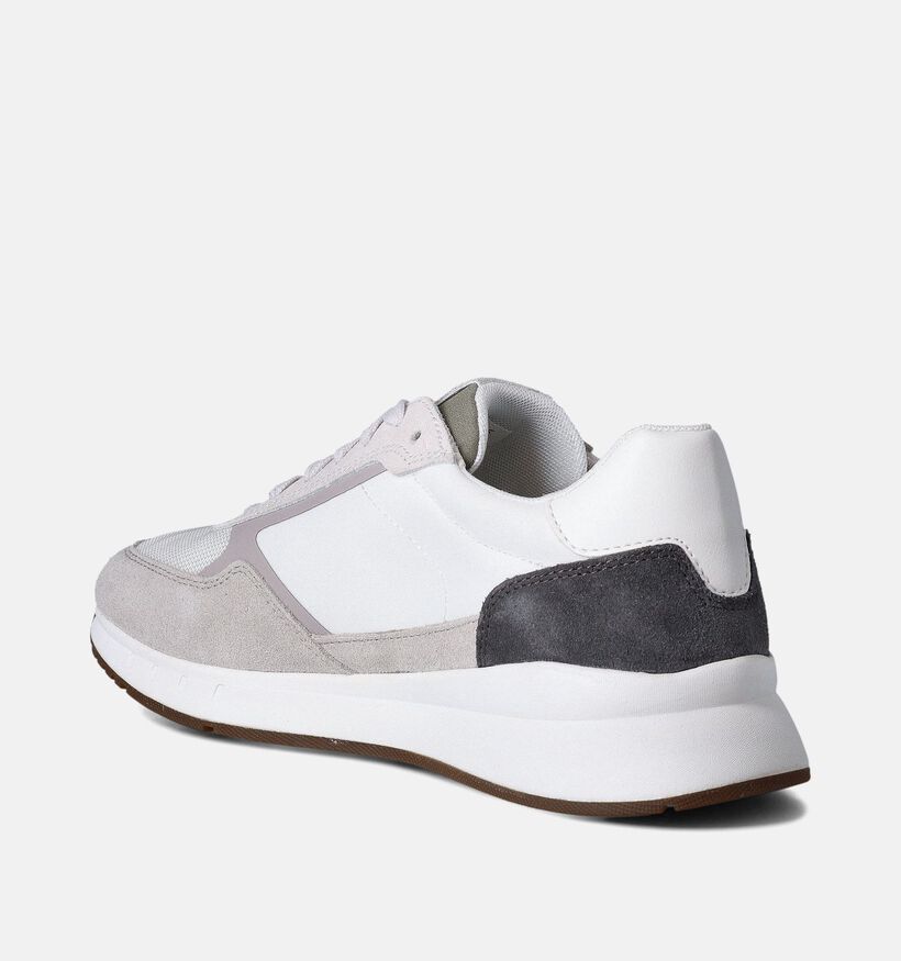 Geox Branthon Grijze Veterschoenen voor heren (353849) - geschikt voor steunzolen