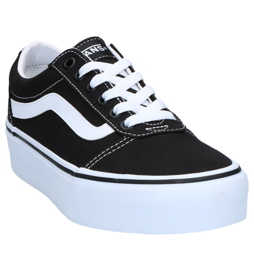 Vans Ward Platform Baskets de skate en Noir pour femmes (317792)