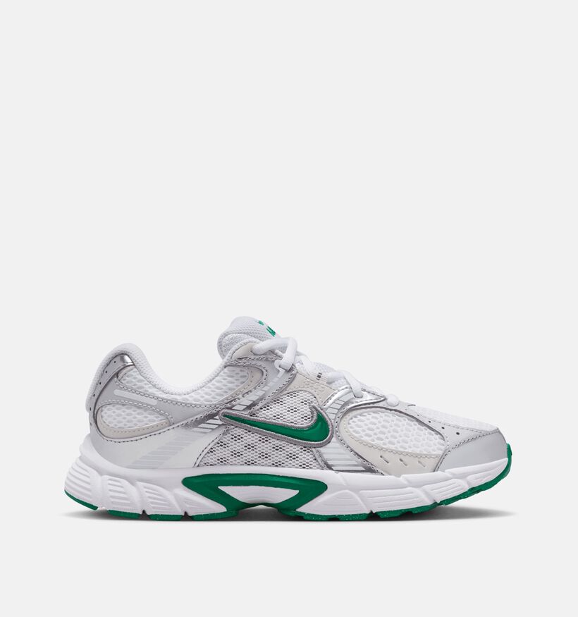 Nike V5 RNR Baskets en Blanc/Vert pour gar&ccedil;ons (373441) - pour semelles orthop&eacute;diques