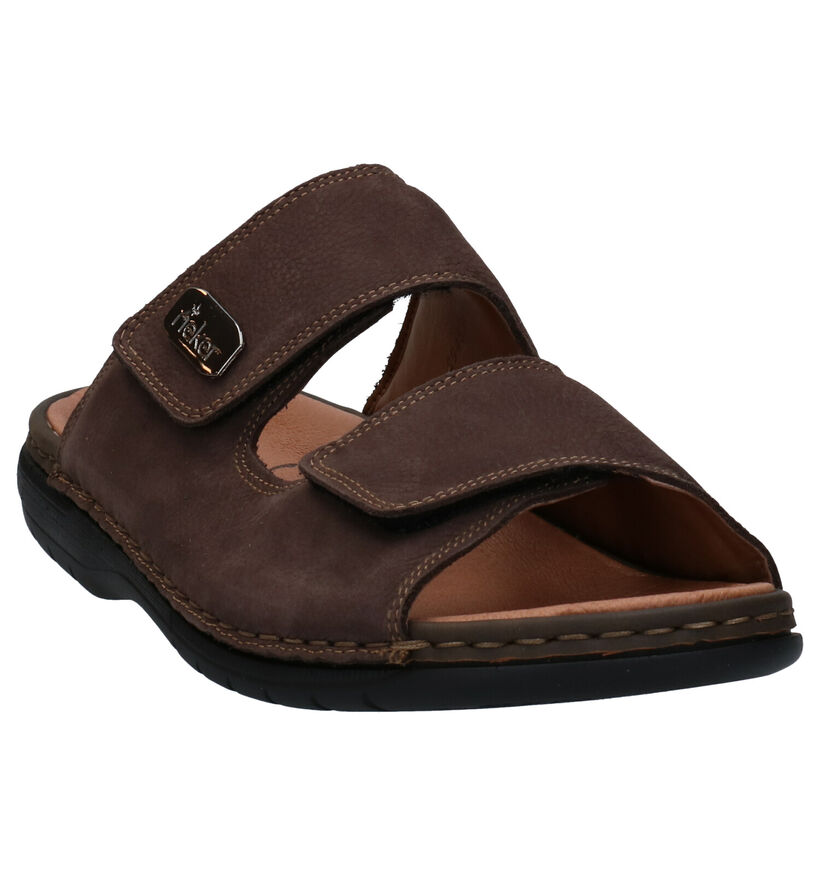 Rieker Nu-pieds à scratch en Noir pour hommes (366091)