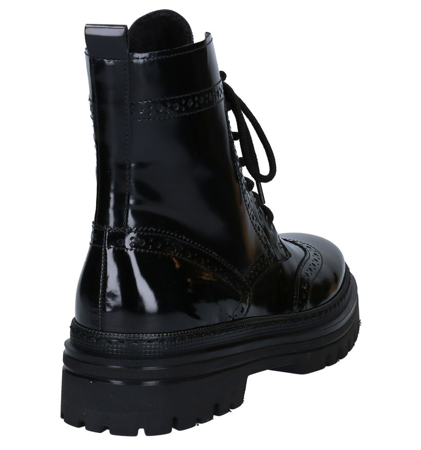 Gabor Best Fitting Zwarte Boots in lak (282395)