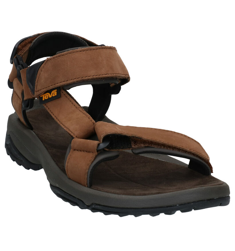 Teva Terra Sandales en Noir en cuir (289141)