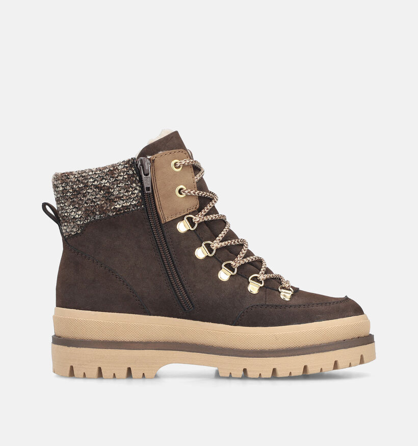 Rieker Donkerbruine Boots met Veters voor dames (379874) - geschikt voor steunzolen