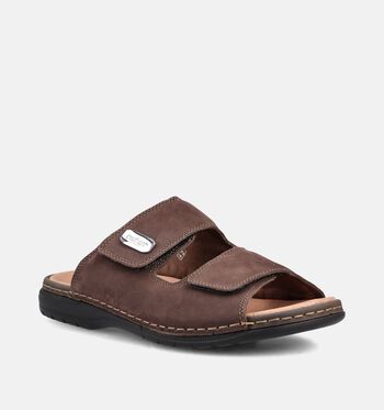 Rieker Slippers Zwart/Bruin