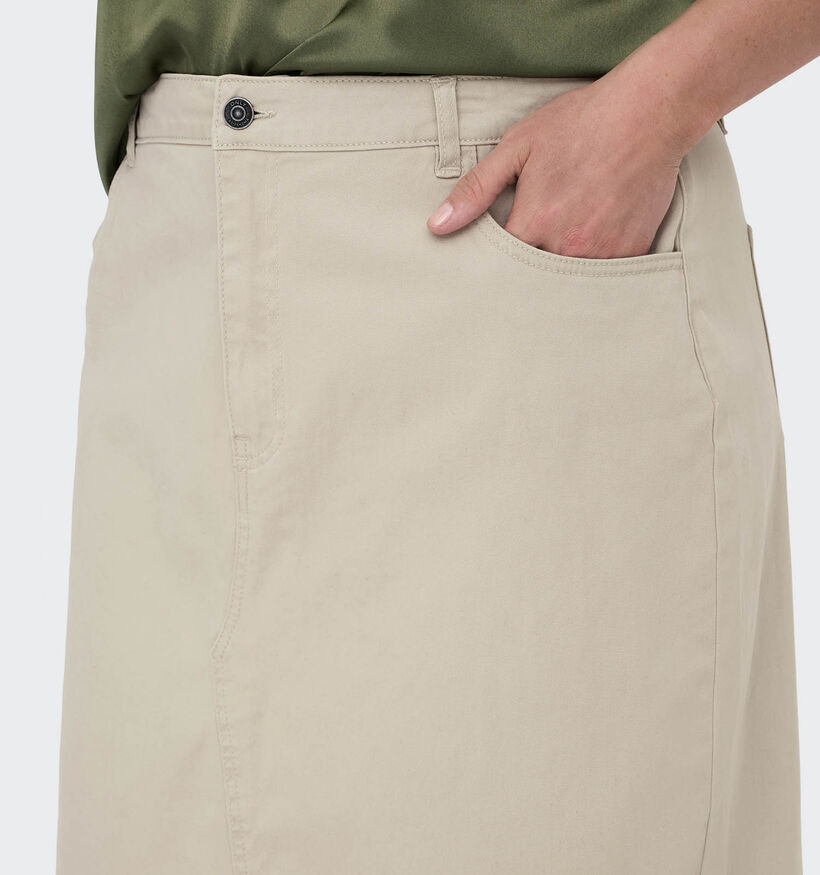 ONLY Carmakoma Lola Beige Lange Rok voor dames (351426)