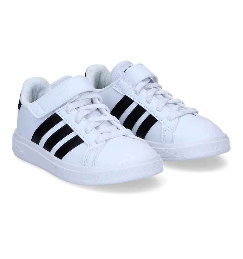 adidas Grand Court 2.0 Baskets en Blanc pour filles, garçons (314995) - pour semelles orthopédiques