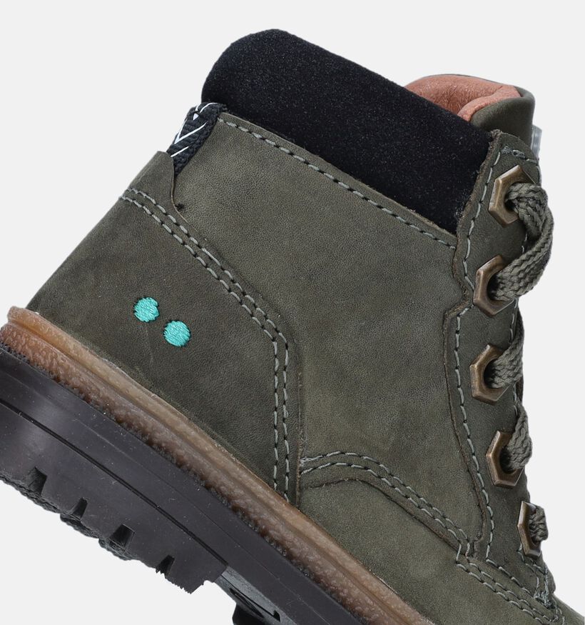 Bunnies Bottines robustes en Vert kaki pour garçons (347756) - pour semelles orthopédiques